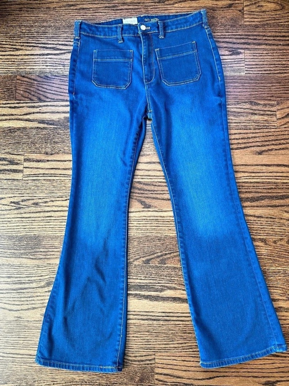 Pilcro Boyfriend Bootcut Jeans Blue Waist 30